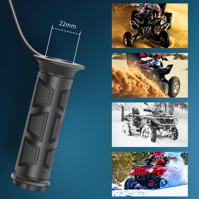 OXWIND Heated Grips, ATV Heated Grips with Thumb Warmer, Hand Warmers IP67 Waterproof, 3-Level Adjustable Temperature & 50°C Auto-Standby, Universal for 12V 22mm ATV Motorcycle Handlebar Gear - Image 5